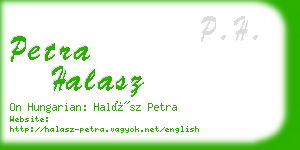 petra halasz business card